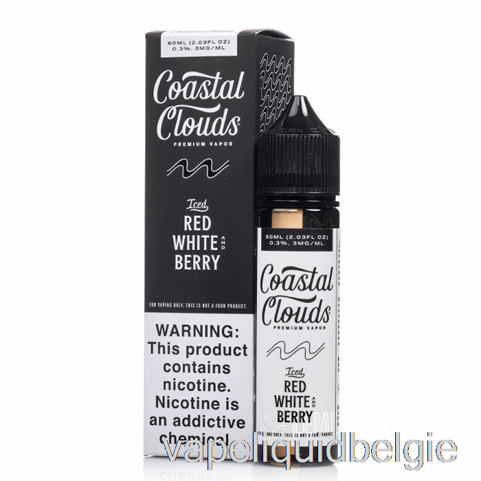 Vape Smaken Ijsrood Wit En Bessen - Kustwolken - 60ml 0mg